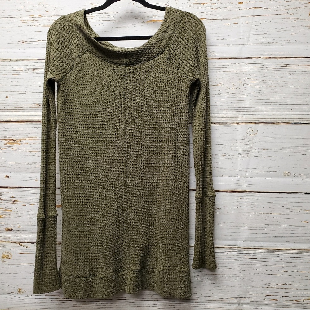 We The Free Green Waffle Knit Top - Picture 5 of 5
